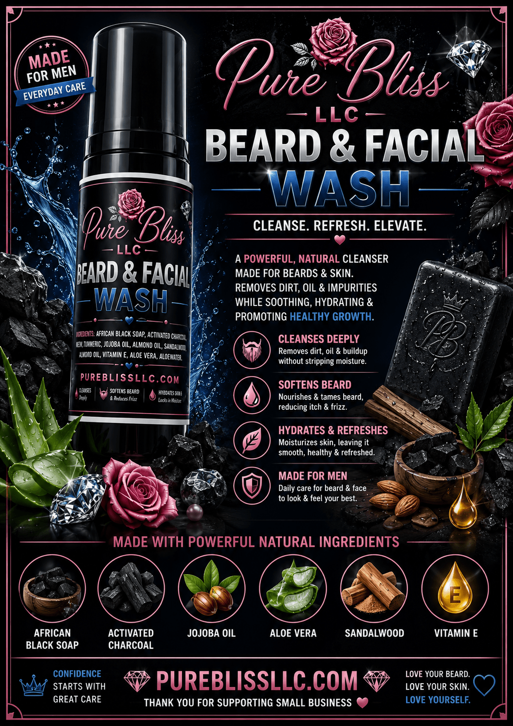 Beard & facial wash - Pureblissllc