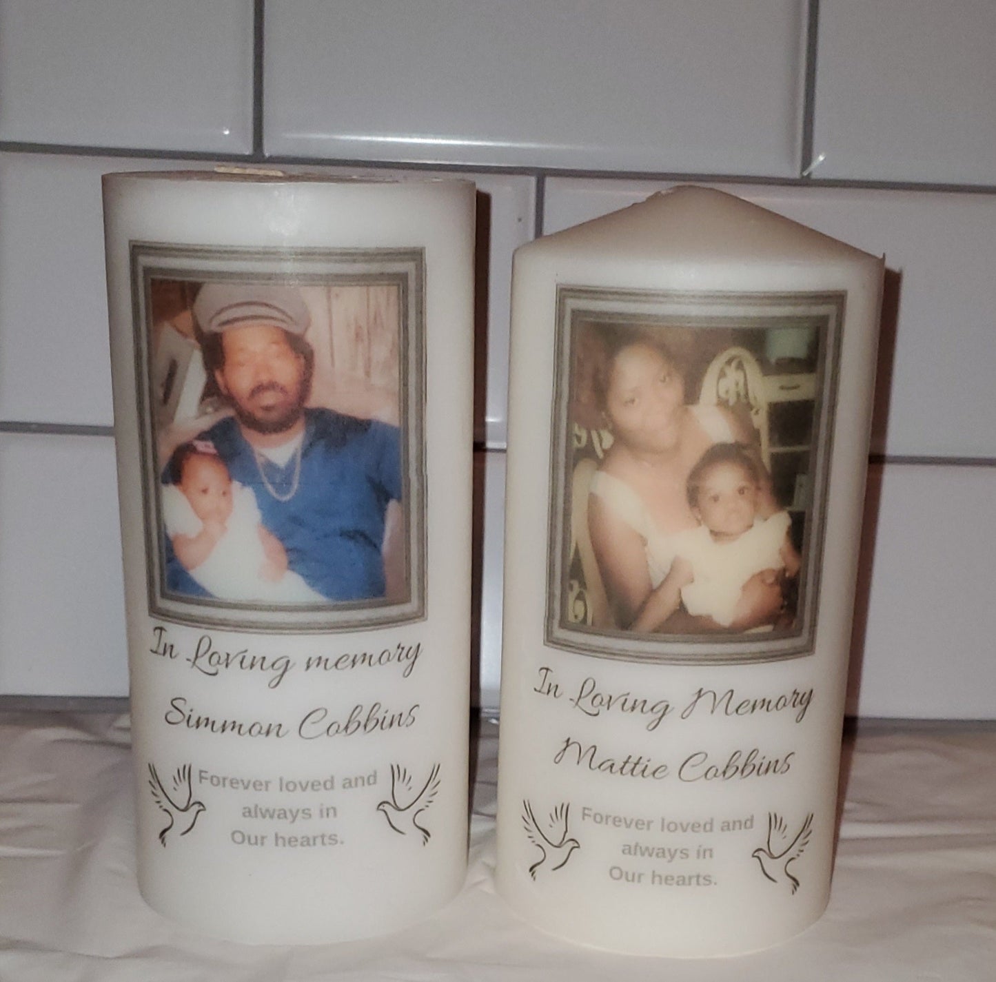 Custom picture pillar candle - Pureblissllc