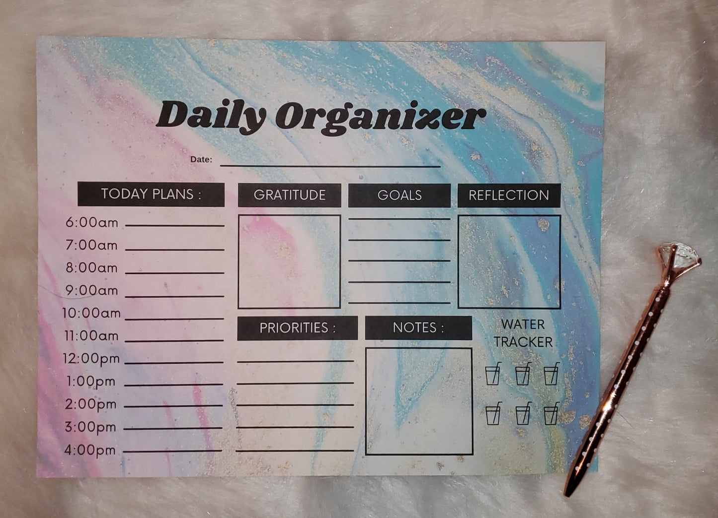 Daily tracker notepad - Pureblissllc