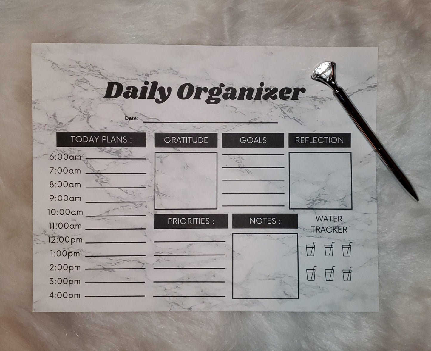 Daily tracker notepad - Pureblissllc