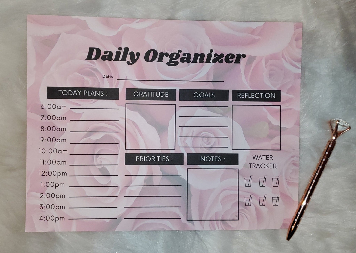 Daily tracker notepad - Pureblissllc