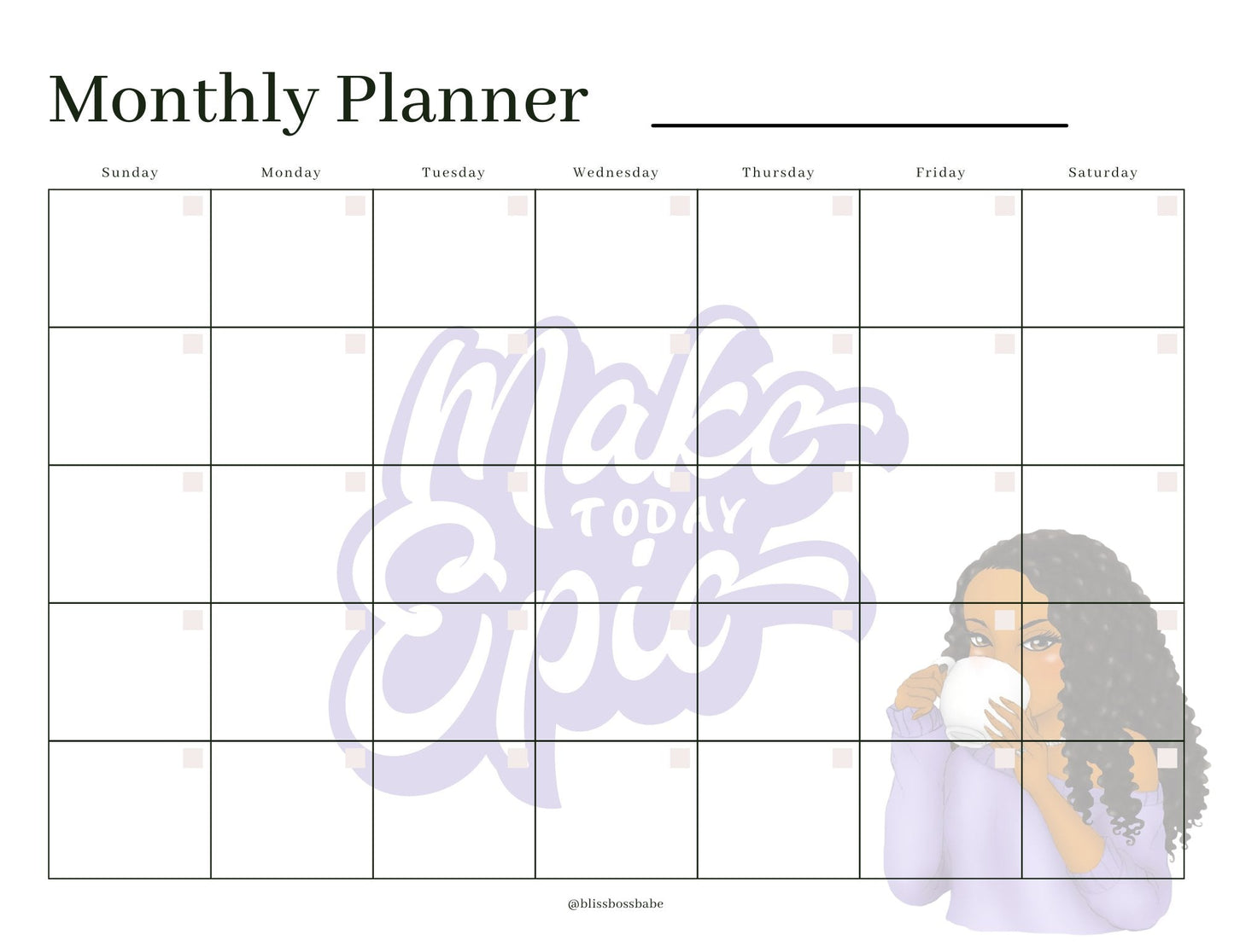Monthy Planner Notepad - Pureblissllc