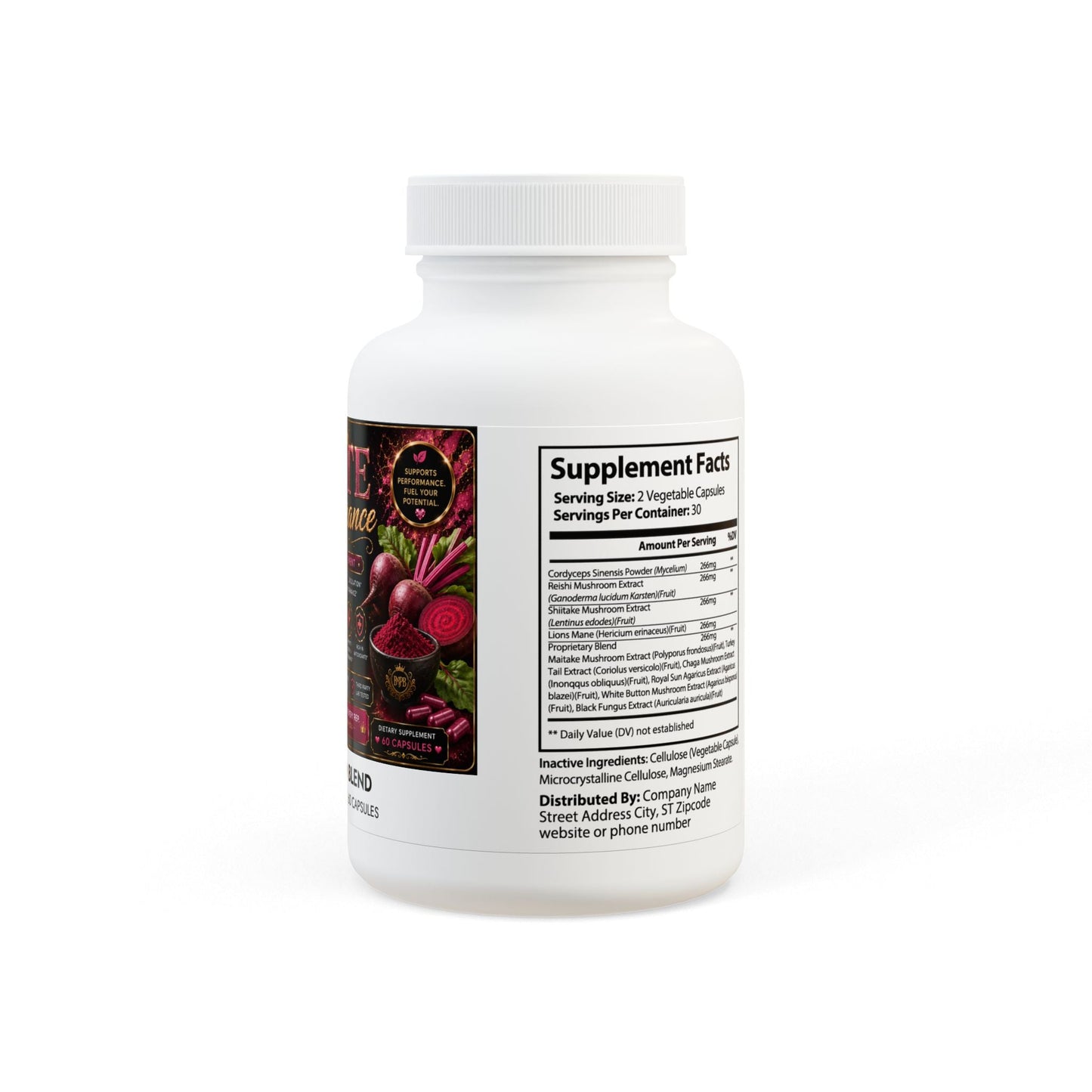 Beetroot Supplement (60 Capsules) - Pureblissllc