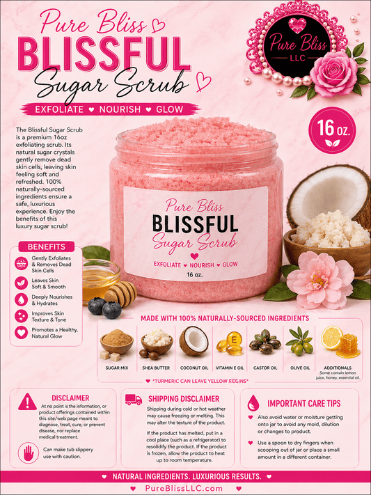 Blissful Sugar scrub 16oz. - Pureblissllc