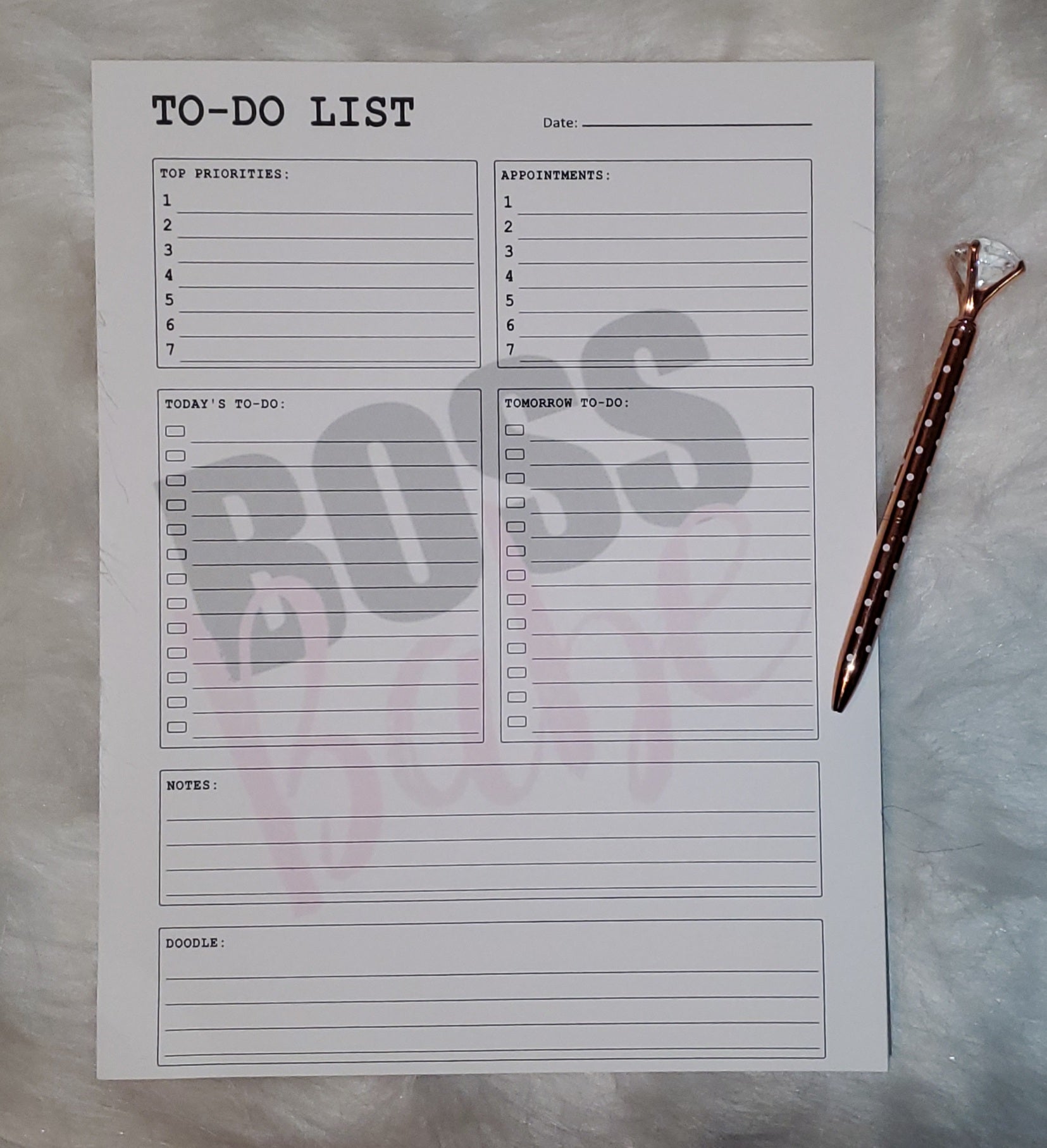 Boss Babe to do list notepad - Pureblissllc