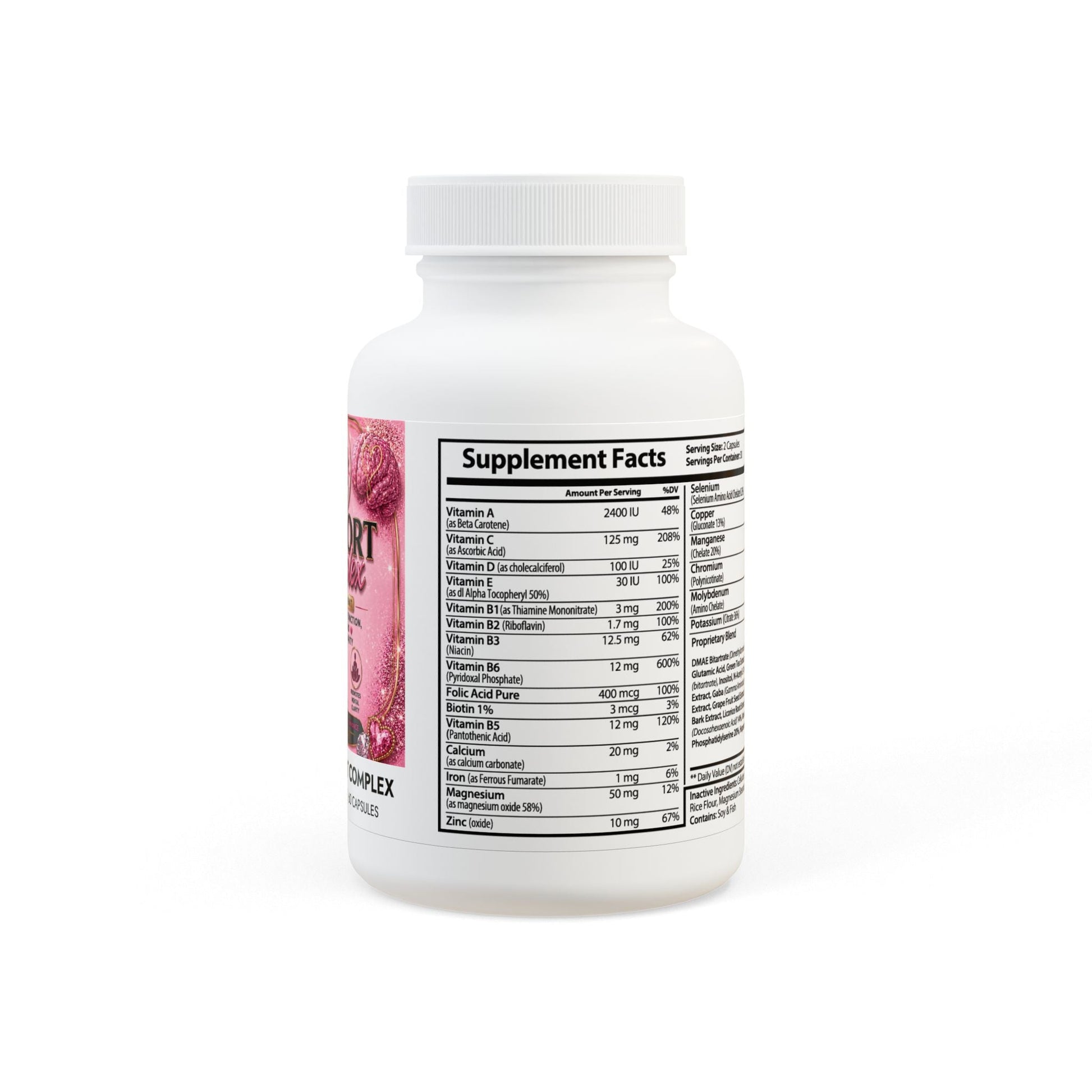 Brain Support Complex Supplement (60 Capsules) - Pureblissllc