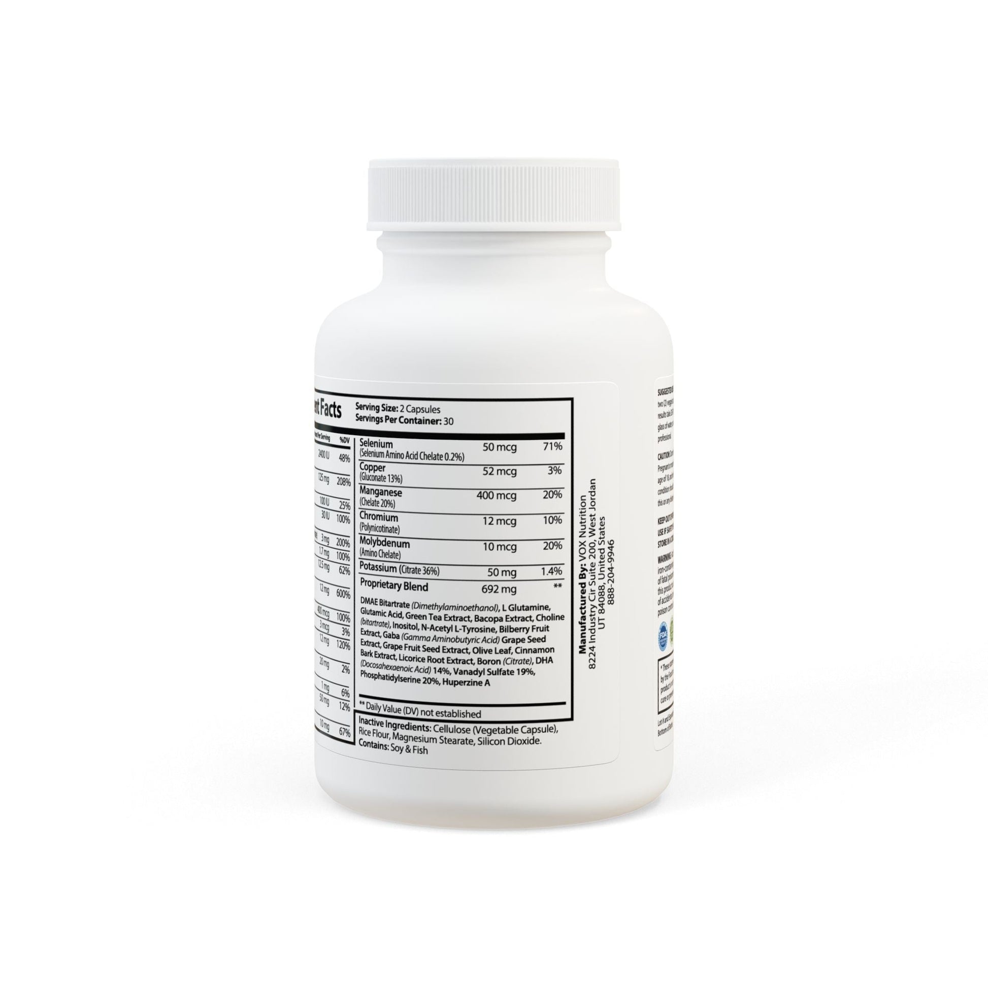 Brain Support Complex Supplement (60 Capsules) - Pureblissllc