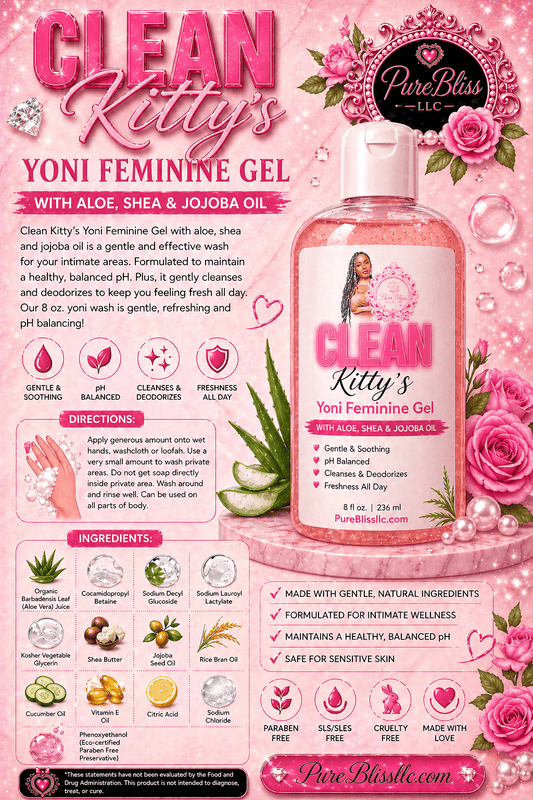 Clean Kitty Yoni (Gel) Wash With Aloe+ Shea & Jojoba - Pureblissllc