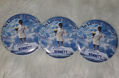Custom memorial buttons - Pureblissllc