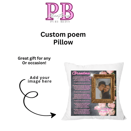 Custom poem pillow - Pureblissllc