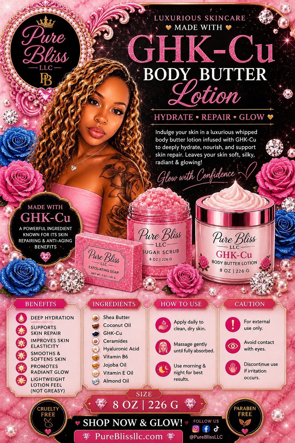 GHK - Cu butter lotion - Pureblissllc