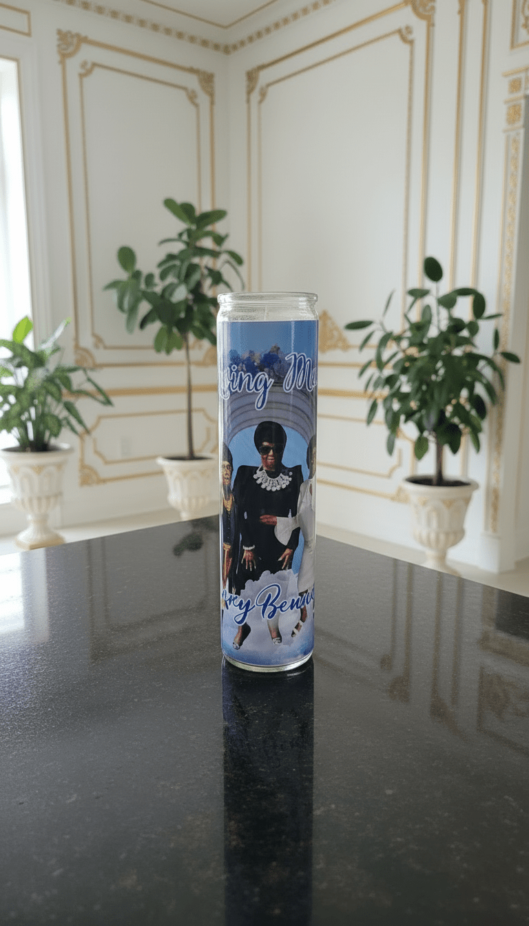 Glass memorial pillar candle - Pureblissllc