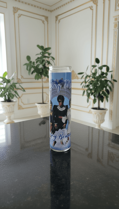 Glass memorial pillar candle - Pureblissllc