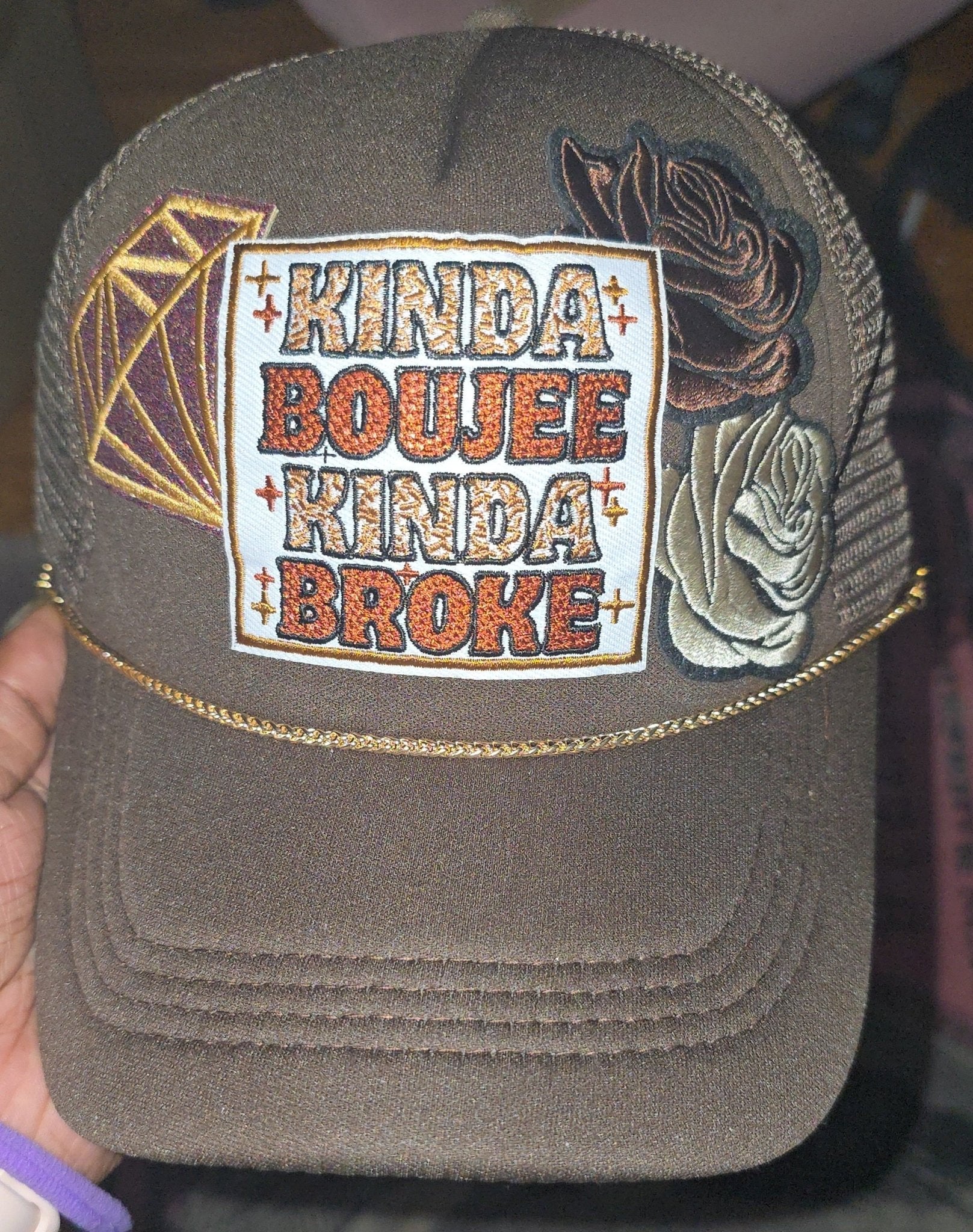 Kinda boujee kinda broke hat - Pureblissllc