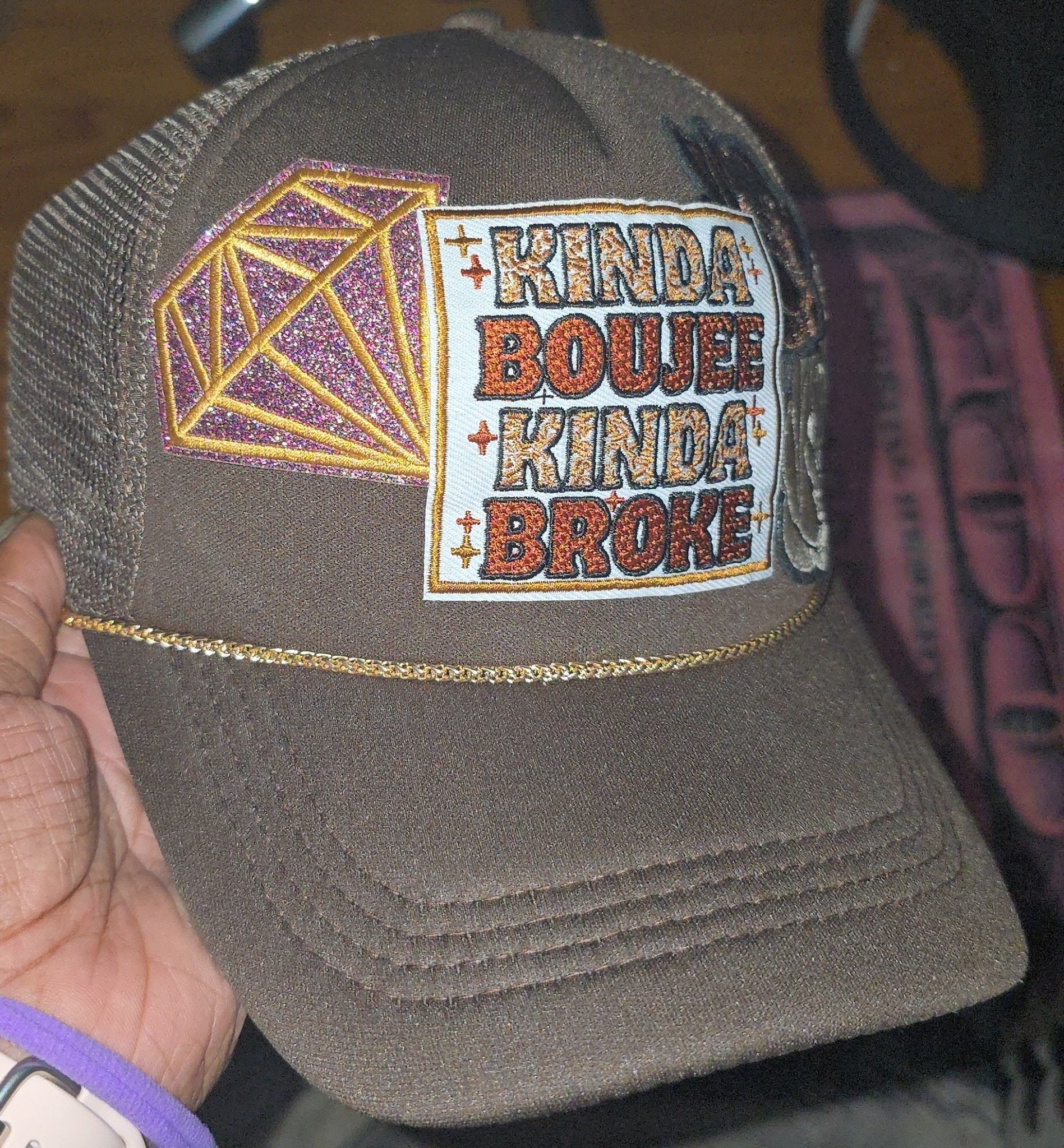 Kinda boujee kinda broke hat - Pureblissllc
