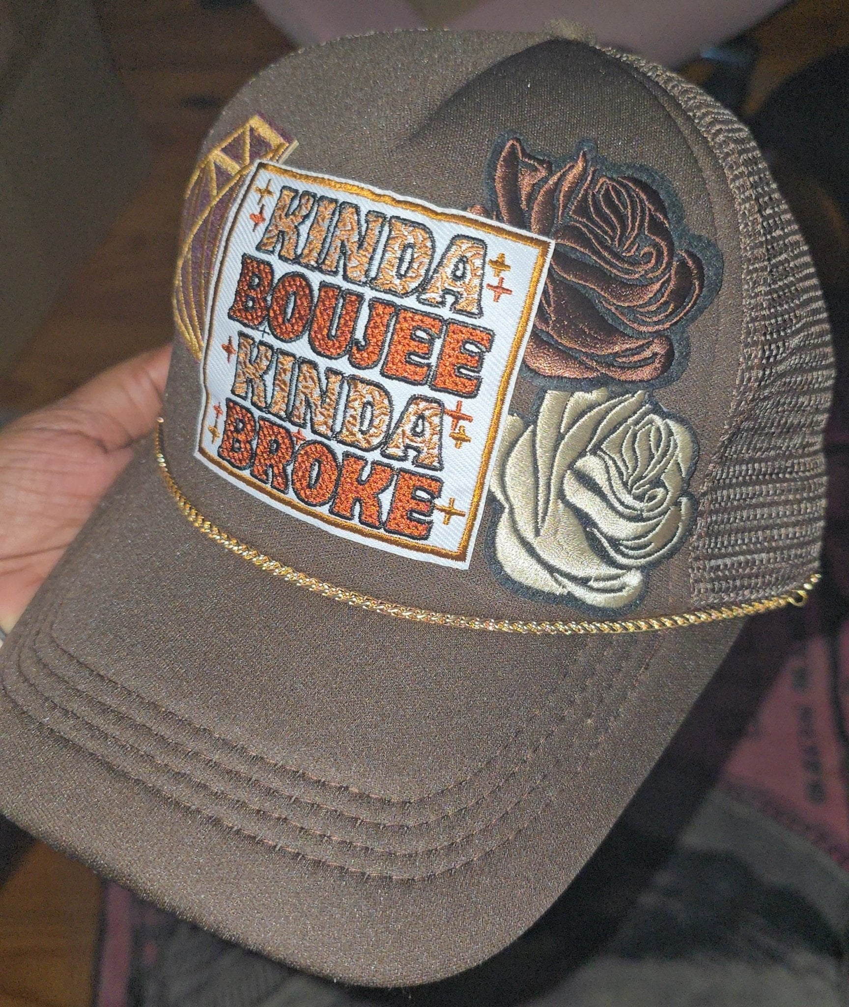 Kinda boujee kinda broke hat - Pureblissllc