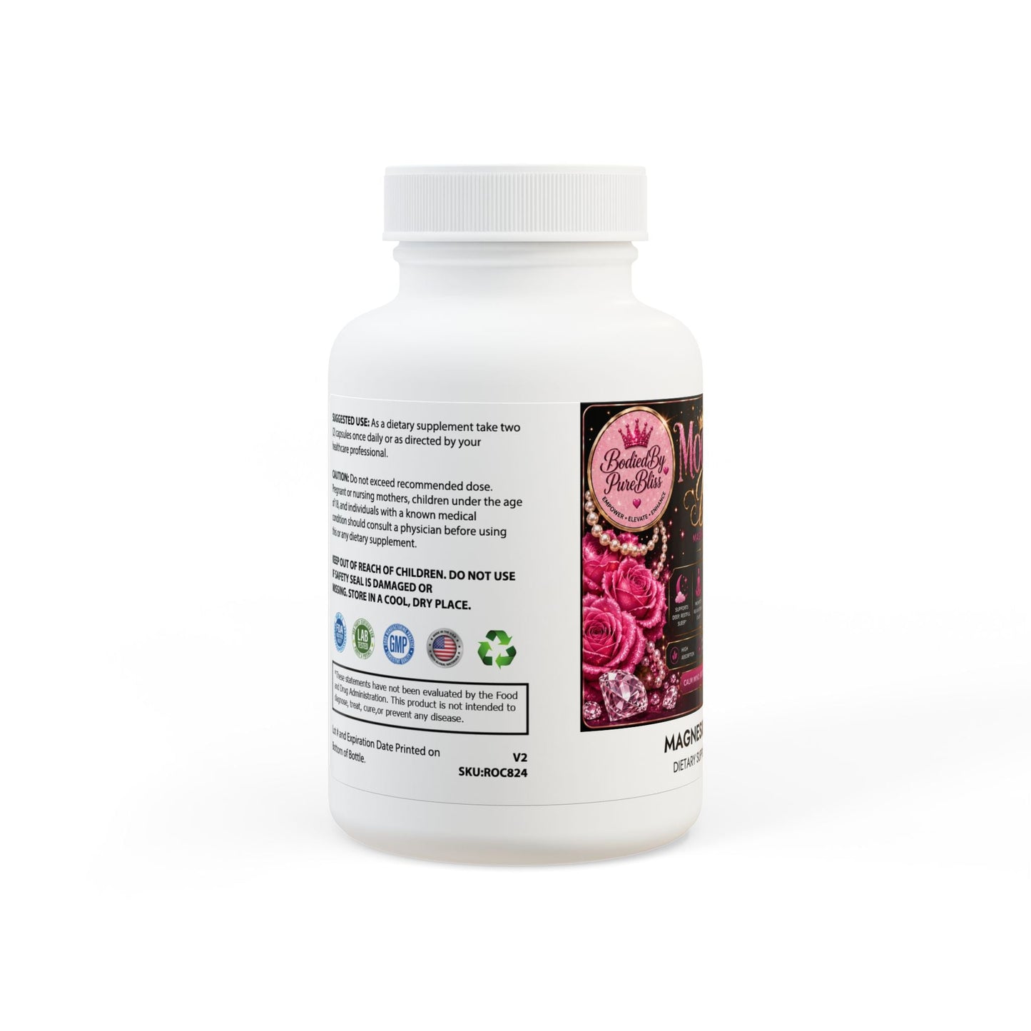 Magnesium Glycinate Supplement (60 Capsules) - Pureblissllc