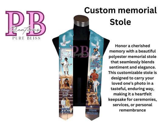 Memorial Custom Stole - Pureblissllc