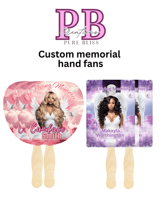 Memorial hand fans - Pureblissllc