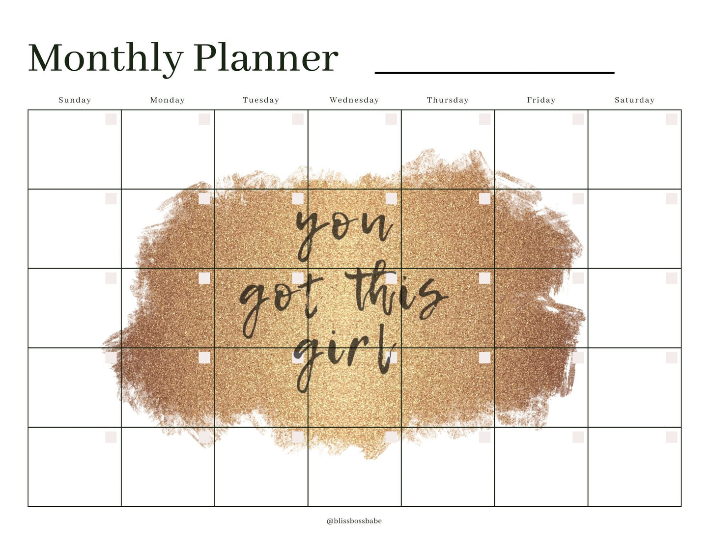 Monthy Planner Notepad - Pureblissllc