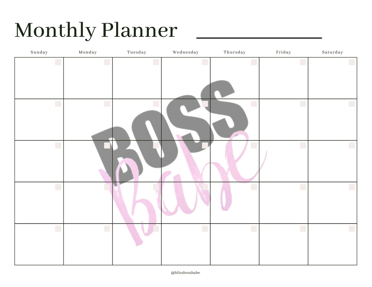 Monthy Planner Notepad - Pureblissllc