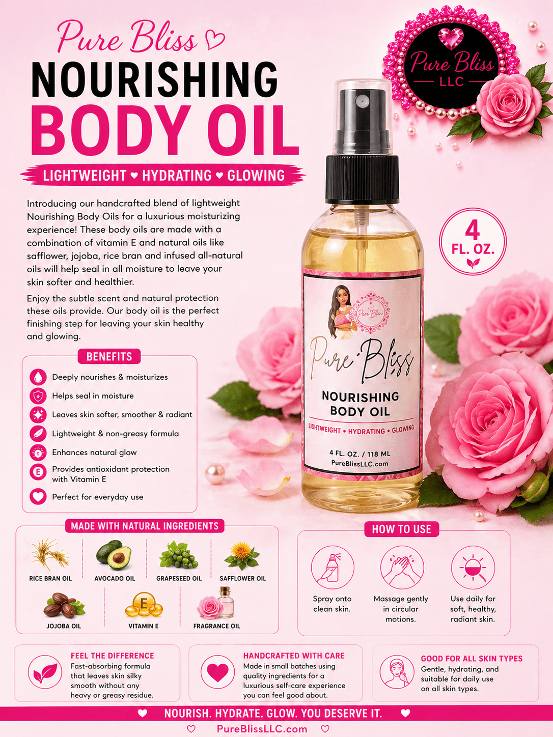 Nourishing Body Oils - Pureblissllc