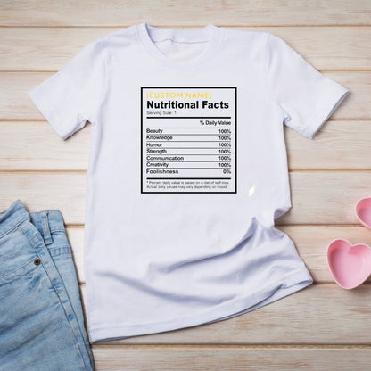 Nutritional facts tee - Pureblissllc