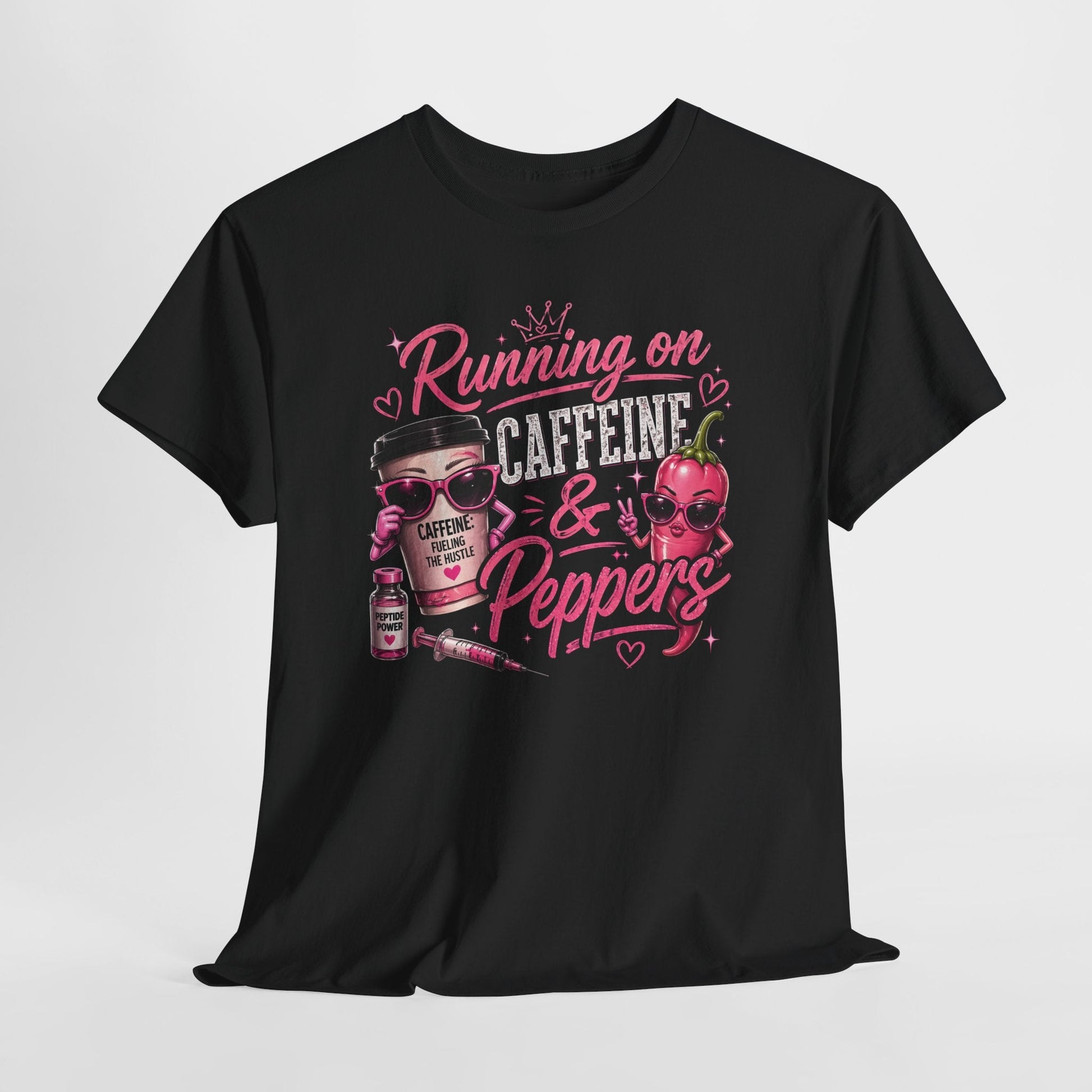 Running on Caffeine & Peppers T-Shirt - Pureblissllc