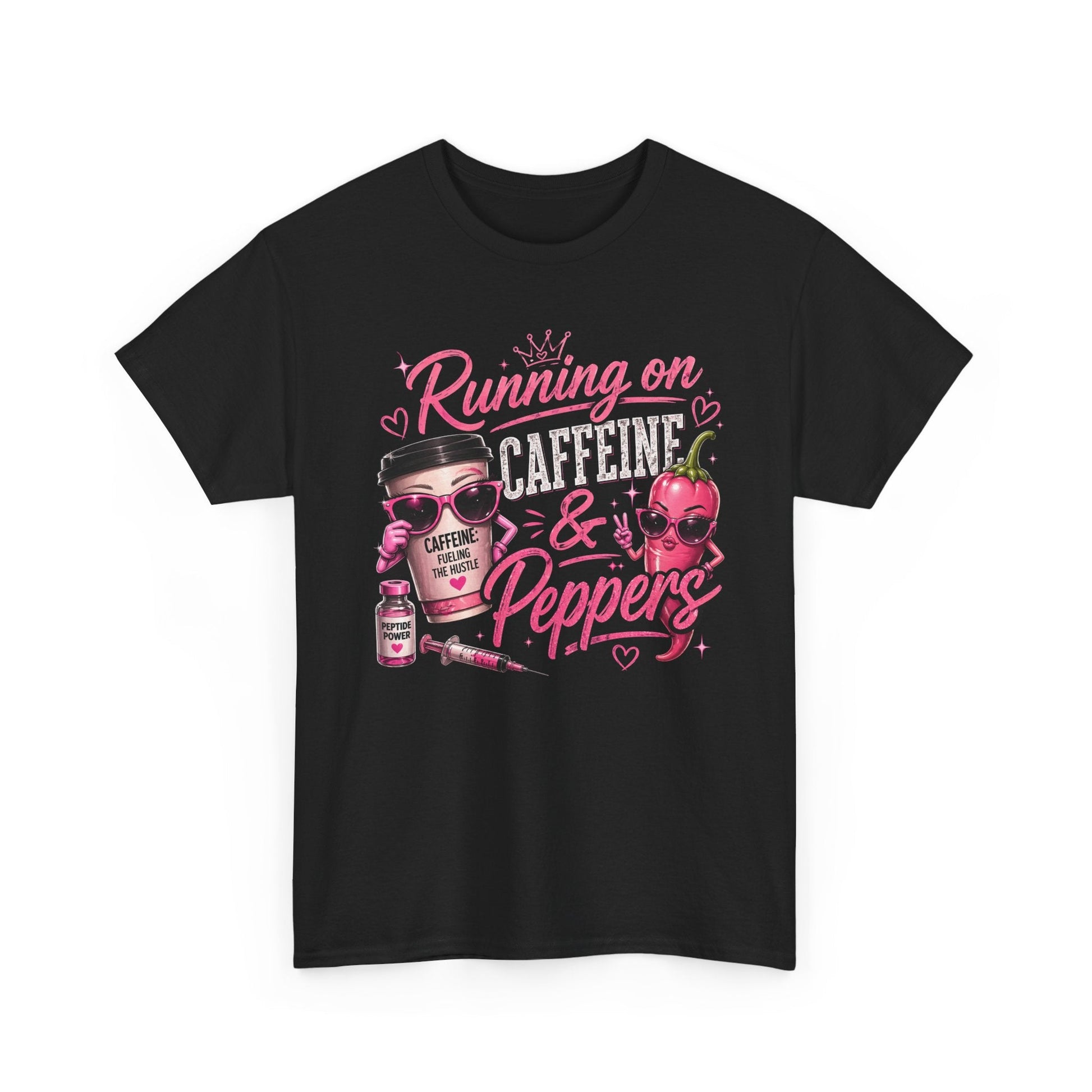 Running on Caffeine & Peppers T-Shirt - Pureblissllc