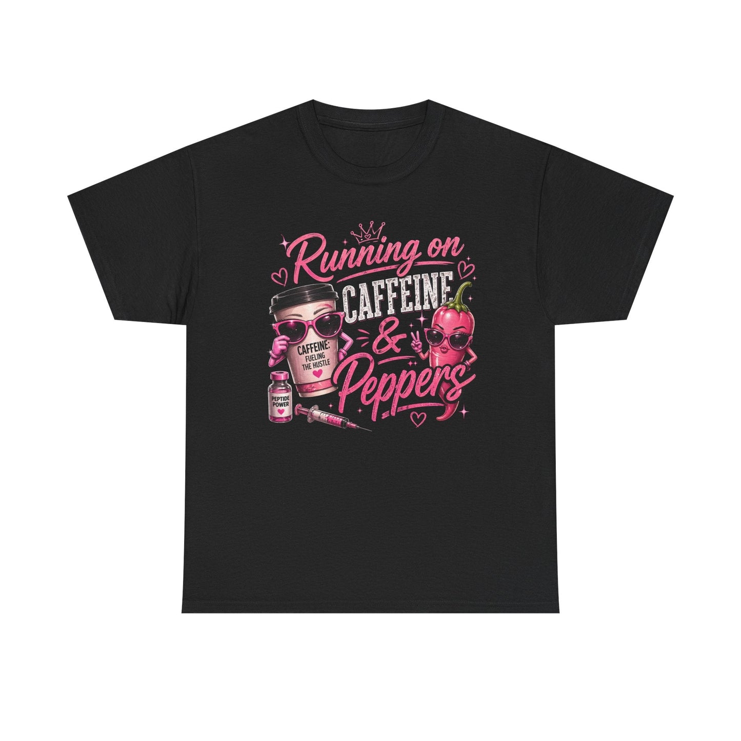 Running on Caffeine & Peppers T-Shirt - Pureblissllc