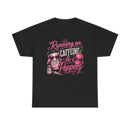 Running on Caffeine & Peppers T-Shirt - Pureblissllc