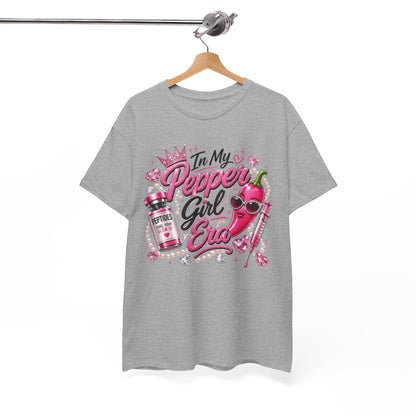 T-Shirt — "In My Pepper Girl Era" Pink Heart Graphic Tee - Pureblissllc