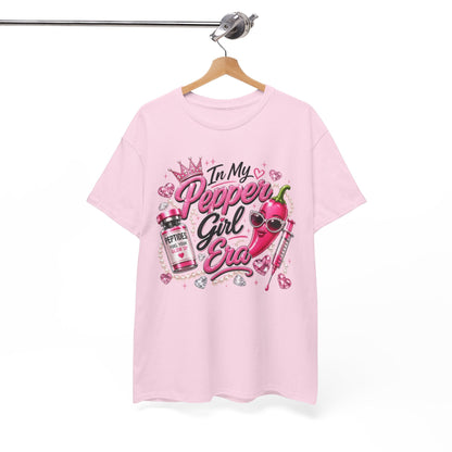 T-Shirt — "In My Pepper Girl Era" Pink Heart Graphic Tee - Pureblissllc