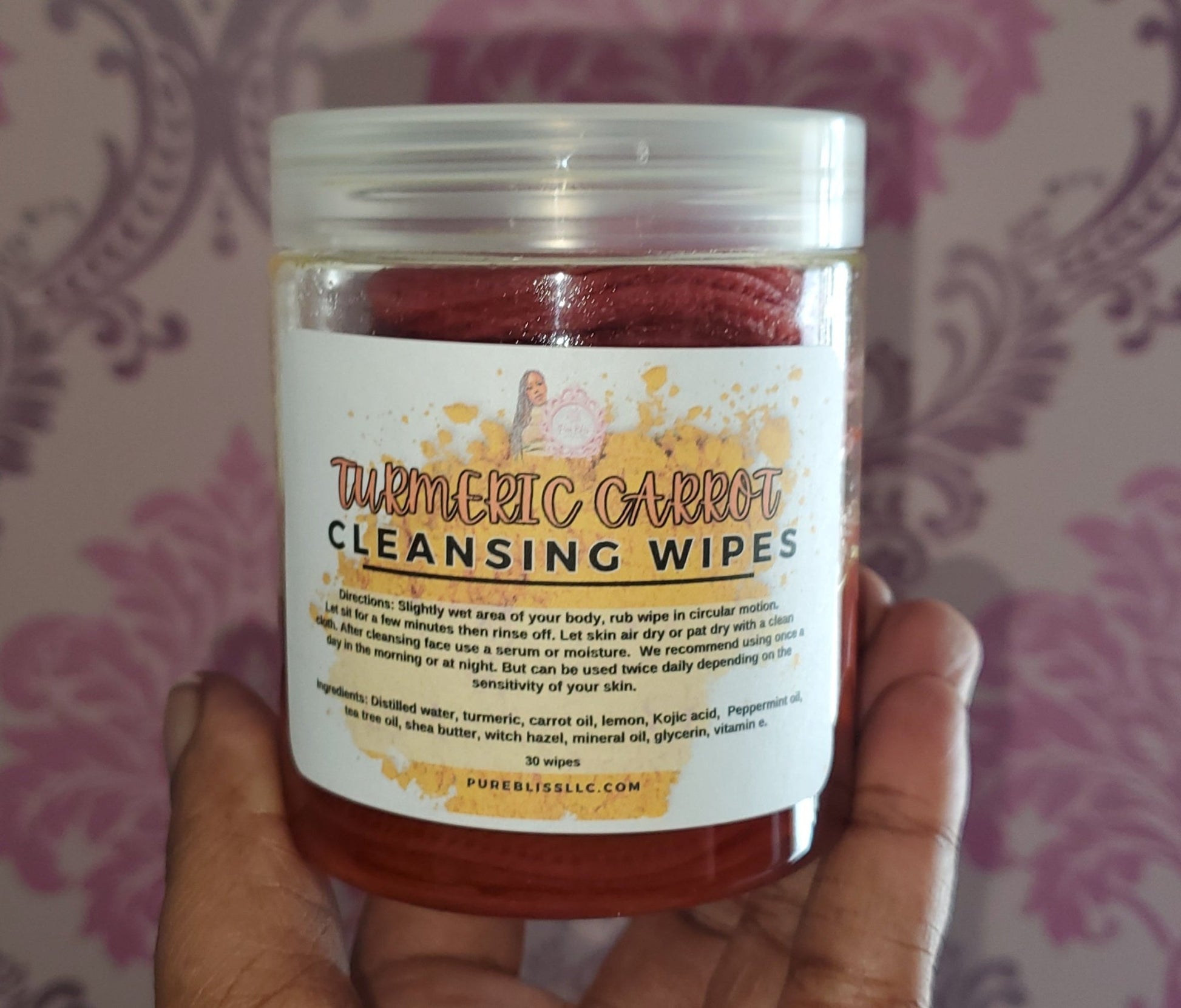 Turmeric Carrot cleansing wipes - Pureblissllc