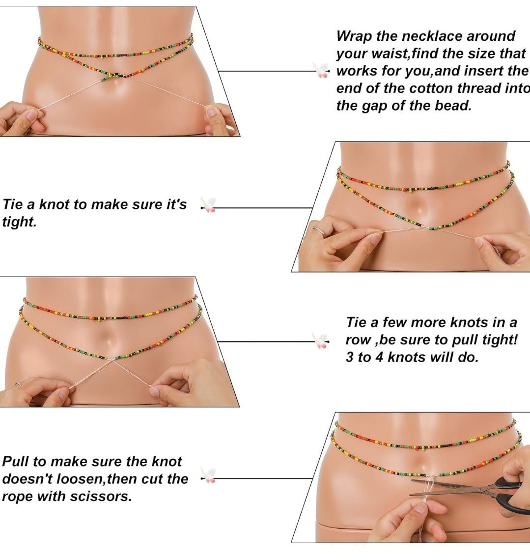 Waist Beads (tie on) - Pureblissllc